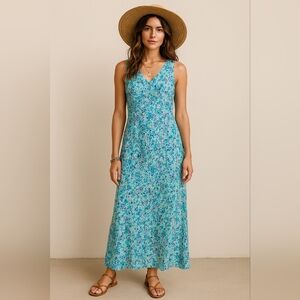 Vintage Boho Y2K Studio I Floral Lined Dress 14 Petite